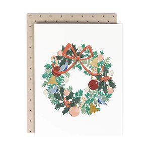 SET OF 4 - Wreath Card Stationary